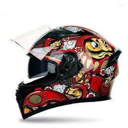 Motorcycle Helmets Certified Double-lens Racing Helmet - All-season & All-purpose Head Protection