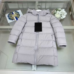 New Long down jacket for newborn kids Winter Down jacket Size 110-160 high quality Solid Colour children overcoat Oct25
