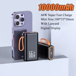 Mini Power Bank 10000mAh PD20W Two-Way 66W Fast Charging Powerbank Portable External Battery Charger for iPhone 12 Xiaomi Huawei