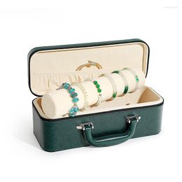 Jewelry Pouches Leather Box Storage Portable Boxes Organizer For Women Bracelet Velvet Display Stand Collection Accessories Gift