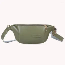 Waist Bags Fashion Women Solid Color Crossbody Bag Casual Ladies PU Leather Fanny Packs