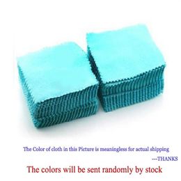 8cm x 8cm Cheapest Double Sides Cotton Flannels Fabric Jewellery Silver Cleaning Cloth Promotion Cleanner269S