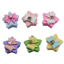 Decorative Flowers 20/50pc Cute Bow Tie Star Gift Box Resin Cabochons Scrapbooking For Hair Centre DIY Craft Phone Decor Kids Christmas