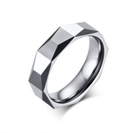 5 5mm Wedding Band for Men Women Tungsten Carbide Ring Engagement Ring Comfort Fit Faceted Edges Size 7-9231M