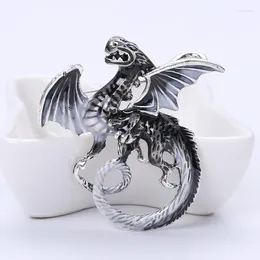 Brooches Vintage Dragon 6-color Enamel Animal Women Men Casual Party Brooch Pins Gifts