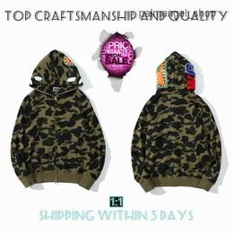 Bapes Hoodie Sweatshirts Craftsmanship Hoodies Jacket Grid Sta Camo Sweatshirt Fashion Multicolor Camouflage Hoodys KWTO KWTO