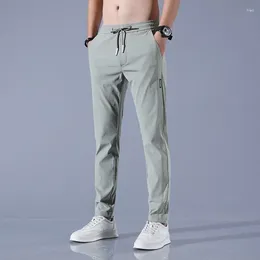 Men's Pants Summer Korean Edition Thin Quick Dry Casual Loose Straight Tube Ice Silk Sports Feet Suit