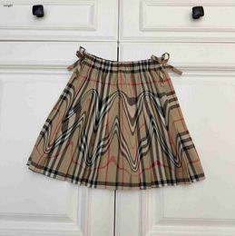 Brand girl Skirt Bow decoration Kids short skirt Size 100-160 Multi Colour striped cross design Baby Princess Dresses Oct25