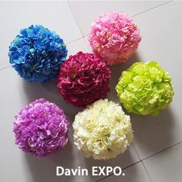 Decorative Flowers 5pcs Artificial Peony Flower Ball Centerpieces Silk Rose Hanging For Wedding Home Kissing Decoration