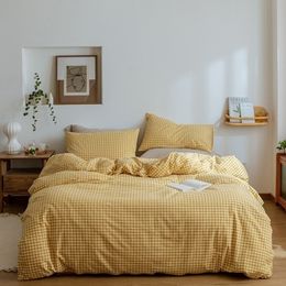 Bedding sets Arrival 100% Quality Cotton Duvet Cover Plaid Set On s 231026