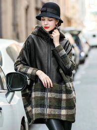 Women's Leather 2023 Genuine Coat Women Real Sheepskin Female Winter Long Down Jacket Hooded Sheep Fur Outwear Jackets Hiver 0