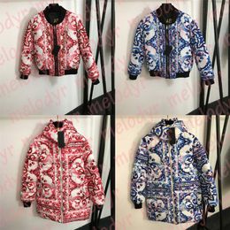 Fashion Print Women Down Coat Designer Letter Reversible Outerwear Winter Windproof Hooded Down Parkas