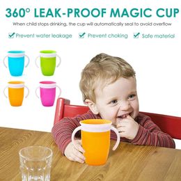 Other Drinkware 360 Degree Children'S Drinking Cup Learning To Drink Baby Anti Choking Prevents Choking Incidents Botella De Agua 231027