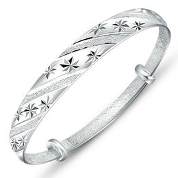 925 sterling silver items Jewellery bracelets bangle vintage sliding meteor shower Vera maple leaf shaped charms279a