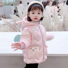 Down Coat Girls Cotton Clothes Winter Children's with Wings Padded Jacket Cartoon Thick Warm 231026