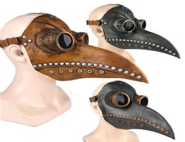 Funny Medieval Steampunk Plague Doctor Bird Mask Latex Punk Cosplay Masks Beak Adult Halloween Event Props for Man Womana433437485