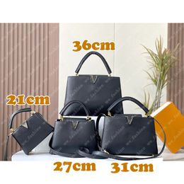 36cm 4 Boyutlar Kadın Çanta Orijinal Deri Tasarımcı Omuz Çantaları Mini Capusines BB Luxurys Tasarımcılar Çanta Çartı Crossbody Debriyaj Kadınları