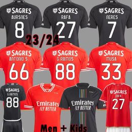 2023 2024 RAFA Football jersey BenficaS Short sleeve SEFEROVIC 22 23 24 Home Away Player version Football shirts Soccer jersey kit men kids chandal futbol