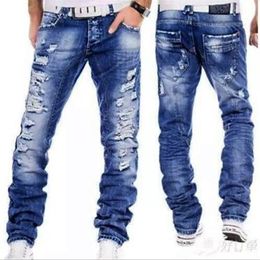 Jeans Men Male Jean Homme Mens Men'S Classic Fashions Pants Denim Biker Pant Slim Fit Baggy Straight Trousers Designer Ripped192b