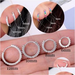 Hoop & Huggie 2Pcs Rainbow Little Hies Hoop Earrings Girl Stainless Steel Tiny Rings Cartilage Small Helix Piercing Circle M Dhgarden Ot4Di