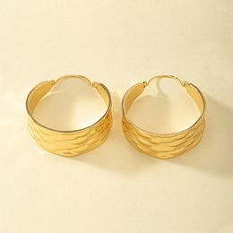 Hoop Earrings Exaggerate Fashion Large Personality Women Jewelry Trend Gold Color Exquisite Party Gifts Ring Accessories RG0123