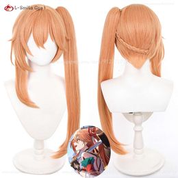 Catsuit Costumes Game Honkai Star Rail Guinaifen Cosplay 70cm Orange with Ponytail Women Anime Heat Resistant Synthetic Hair + Wig Cap