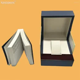 Watch Boxes Factory Supplier Wholesale Luxury Original Blue Boxe With Booklet And Card Can Custom Watches Gift Case