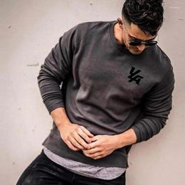 Men's Hoodies Round Neck Long Sleeve Sweat Absorbing Fitness Clothes Cotton Bottomed Shirt Spring And Autumn Sports Sweater