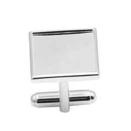 Beadsnice 925 Sterling Silver Square Cufflink Blank Findings for DIY Mens Cuff Link Groomsmen Gifts 16mm Cabochon Setting ID 30930268G