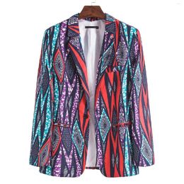 Men's Tracksuits Casual Autumn And Winter Outwear Coat Long Sleeve Printed Suit Fashion Colourful Coats Jackets