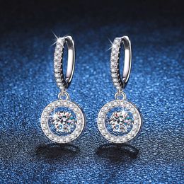 High Quality S925 Sterling Silver Throb Moissanite 50 Points d Colour Diamond Stud Hiphop Gift