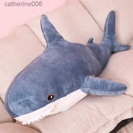 Stuffed Plush Animals 30cm Blue Shark Reading Pillow For kids Plush Funny Toy Stuffed Shark Children Boys Cushion Girl Animal Birthday Kid BrinquedosL231027