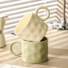 Mugs Nordic Solid Color Ceramic Mug Household Large Capacity Juice Milk Cup Afternoon Tea With Handle Coffee Cups Tableware