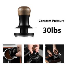 Tampers 51 53 58mm 30lbs Coffee Tamper with Spring Constant Pressure Espresso for Portafilter Home Barista Accessories 231027