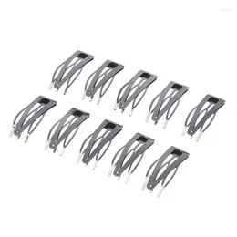 Hair Accessories 10Pcs Metal Snap Barrettes Non-slip Side Clip Hairpin Styling Tools Double-grip Ladies