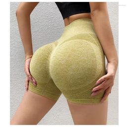 Active Shorts Women Sports High Waist Push Up Gym Leggings Honey Hip Fitness Yoga Quick-drying Seamless Three-point