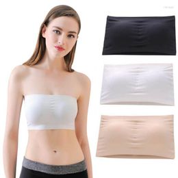 Bustiers & Corsets Sexy Women Seamless Solid Wrap Chest Stretch Tube Top Bras Wire Free Padded Bralette Bandeau 2023 EstBustiers