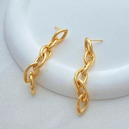 Hoop Earrings CCGOOD Round Huggie Minimalist Gold Plated 18 K High Quality Texture Unusual For Women Charm Jewelry Aretes De Mujer
