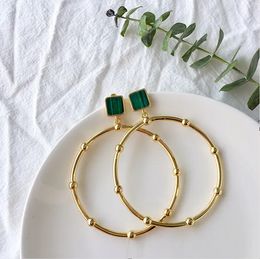 luxury jewelry women designer erring gold malachite hoop huggie ins fashion earrings and diamond clavicle chain jewelry suits Fashion Gifts