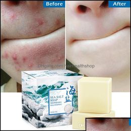 Handmade Soap Handmade Soap Bath Body Health Beauty 100G Removal Pimple Pores Acne Treatment Sea Salt Cleaner Goat Milk Moisturizing F Dhdil