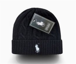 Novo Beanie Designer gorro luxo polo gorro chapéu temperamento versátil gorro chapéu de malha quente carta POLO design chapéu 22 cores L-2