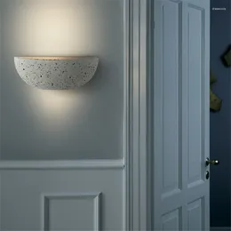 Wall Lamp Nordic Designer Water-grinding Stone Lamps Bedroom Bathroom Decoration Lights Luxury Stair Background Deco Fixtures