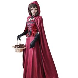 Halloween Costumes Cosplay Costumes Halloween Costume Little Red Riding Hood Cos Costume Adult Female Role-playing Vampire Princess Long Dress Cape