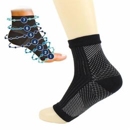 1Pair Newest Comfort Foot Anti Fatigue Men women Compression Socks Sleeve Elastic Cotton Socks For Men Women Guard Ankle240s