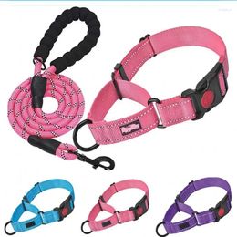 Dog Collars Rope Collar Set For Nylon Explosion-proof And Harness Traction Reflective Large