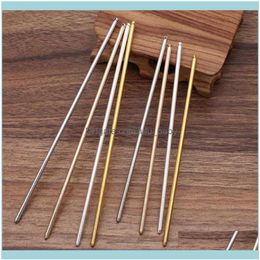 Wedding Jewelry50 Pcs 125Mm M Vintage Metal Hair Stick Base Setting 4 Colours Plated Hairpins Diy Aessories For Jewellery Making Drop282z