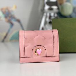 Designer Luxury Card Holder High-end leather letter Small purse Credit Card Holder Purse Woman's Leather Cow embroidery purse with box