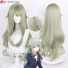 Catsuit Costumes 80cm Long Kusanagi Nene Wig Anime Project SEKAI COLORFUL STAGE Cosplay Green Curly Heat Resistant Hair Woman Wigs