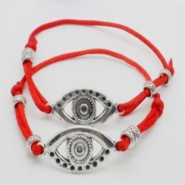50pcs Hamsa String Evil Eye Lucky Red Cord Adjustable Bracelet NEW2856