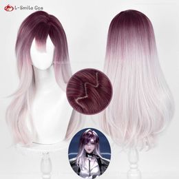 Catsuit Costumes Game Path to Nowhere Shalom Cosplay 60cm Rose Gradient Pink Heat Resistant Synthetic Halloween Women Wigs + Wig Cap